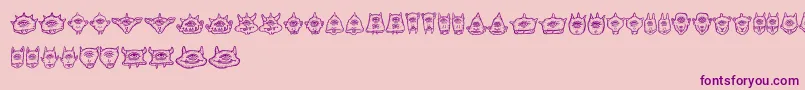 Cyclopia Font – Purple Fonts on Pink Background