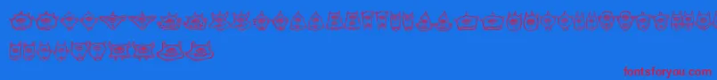 Cyclopia Font – Red Fonts on Blue Background