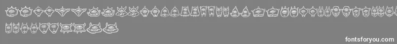 フォントCyclopia – 灰色の背景に白い文字