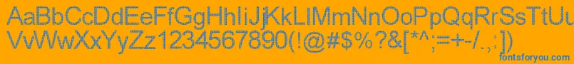 Wovebrik Font – Blue Fonts on Orange Background