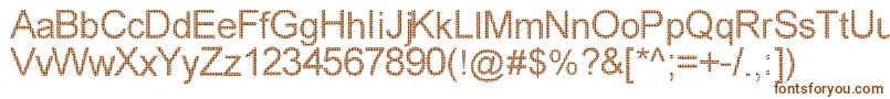 Шрифт Wovebrik – коричневые шрифты на белом фоне