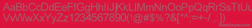 Wovebrik Font – Gray Fonts on Red Background