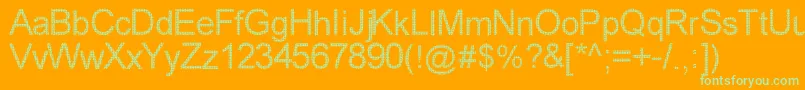 Wovebrik Font – Green Fonts on Orange Background