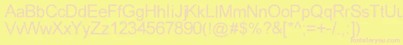 Wovebrik Font – Pink Fonts on Yellow Background