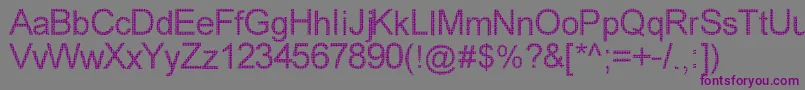 Шрифт Wovebrik – фиолетовые шрифты на сером фоне