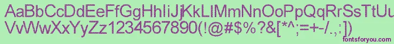 Wovebrik Font – Purple Fonts on Green Background