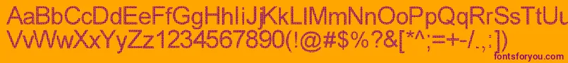 Шрифт Wovebrik – фиолетовые шрифты на оранжевом фоне