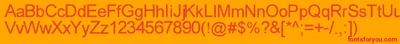 Wovebrik Font – Red Fonts on Orange Background