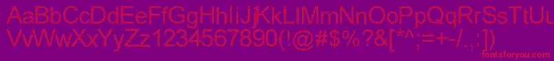 Wovebrik-fontti – punaiset fontit violetilla taustalla
