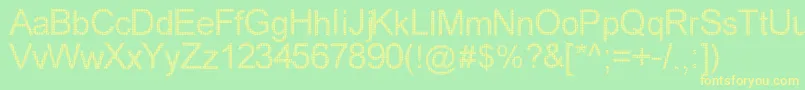 Wovebrik Font – Yellow Fonts on Green Background