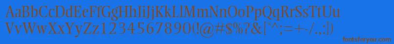 EllingtonmtstdLight Font – Brown Fonts on Blue Background