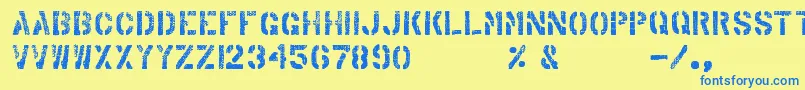 ArabicaExport Font – Blue Fonts on Yellow Background