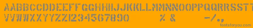 ArabicaExport-Schriftart – Graue Schriften auf orangefarbenem Hintergrund