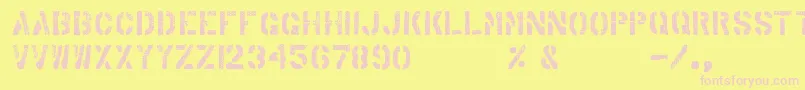 ArabicaExport Font – Pink Fonts on Yellow Background