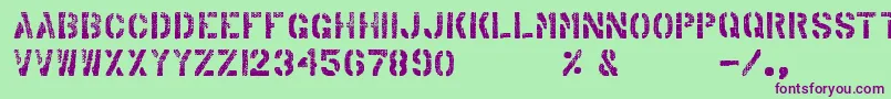 ArabicaExport Font – Purple Fonts on Green Background