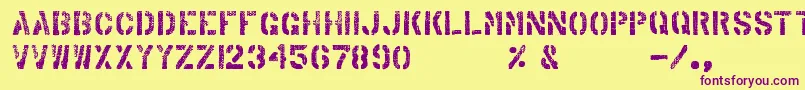 ArabicaExport Font – Purple Fonts on Yellow Background