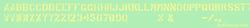 ArabicaExport Font – Yellow Fonts on Green Background