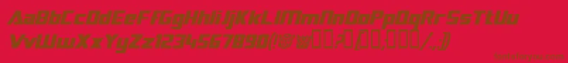 TransroboticsItalic Font – Brown Fonts on Red Background