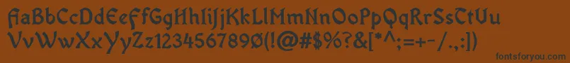 OldaniaadfstdBold-Schriftart – Schwarze Schriften auf braunem Hintergrund