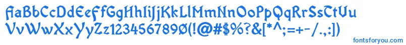 フォントOldaniaadfstdBold – 青いフォント