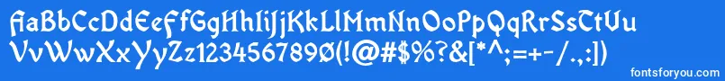 fuente OldaniaadfstdBold – Fuentes Blancas Sobre Fondo Azul
