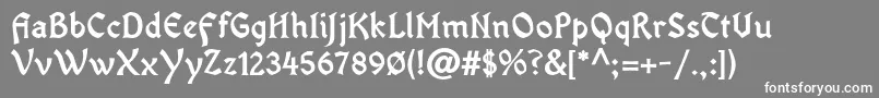 OldaniaadfstdBold-Schriftart – Weiße Schriften auf grauem Hintergrund