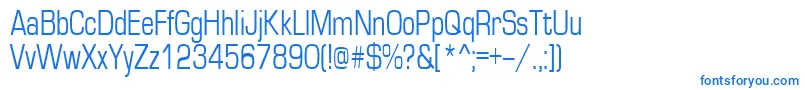 Więcej informacji o czcionce Europe70n Czcionka Europe70n – niebieskie czcionki na białym tle