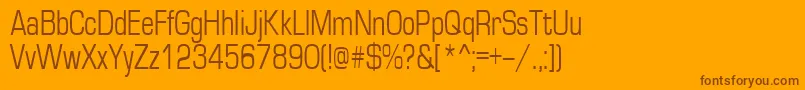 Europe70n Font – Brown Fonts on Orange Background