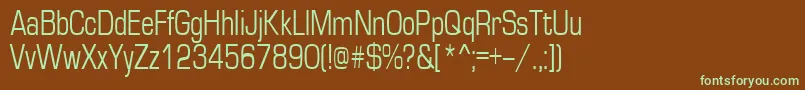 Europe70n Font – Green Fonts on Brown Background