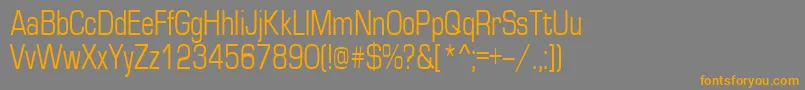 Europe70n Font – Orange Fonts on Gray Background