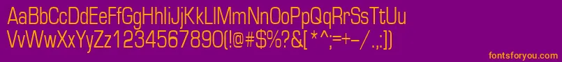 Europe70n Font – Orange Fonts on Purple Background