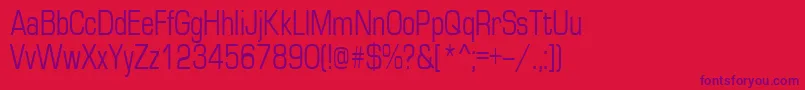 Weitere Informationen zur Europe70n-Schriftart Europe70n-Schriftart – Violette Schriften auf rotem Hintergrund
