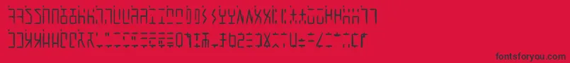 AncientGWritten-fontti – mustat fontit punaisella taustalla