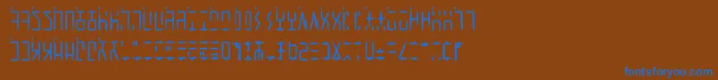 Шрифт AncientGWritten – синие шрифты на коричневом фоне
