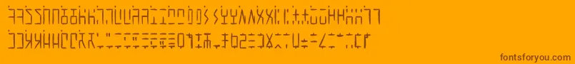 AncientGWritten Font – Brown Fonts on Orange Background