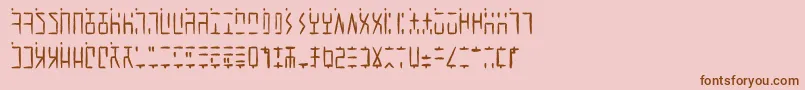 AncientGWritten-Schriftart – Braune Schriften auf rosa Hintergrund