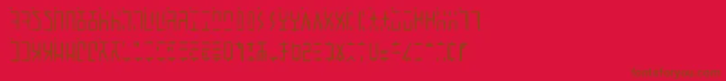 Czcionka AncientGWritten – brązowe czcionki na czerwonym tle