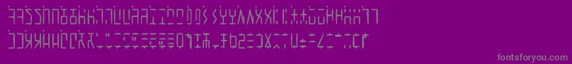 Czcionka AncientGWritten – szare czcionki na fioletowym tle