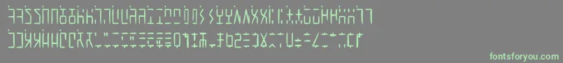 AncientGWritten-fontti – vihreät fontit harmaalla taustalla