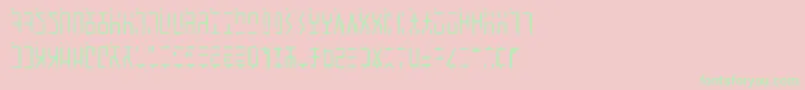 フォントAncientGWritten – ピンクの背景に緑の文字