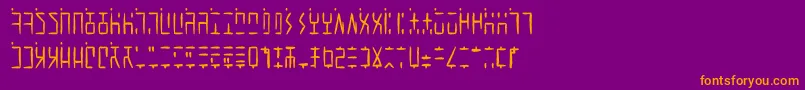 AncientGWritten-fontti – oranssit fontit violetilla taustalla