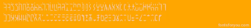 AncientGWritten Font – Pink Fonts on Orange Background