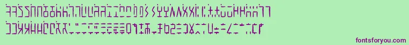 AncientGWritten-fontti – violetit fontit vihreällä taustalla