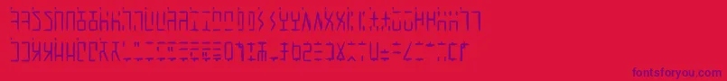 AncientGWritten-fontti – violetit fontit punaisella taustalla