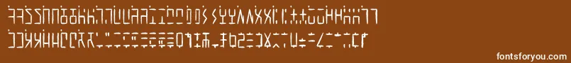 フォントAncientGWritten – 茶色の背景に白い文字