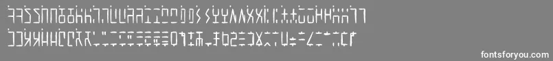AncientGWritten-fontti – valkoiset fontit harmaalla taustalla