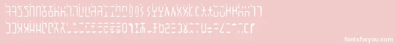 AncientGWritten-Schriftart – Weiße Schriften auf rosa Hintergrund