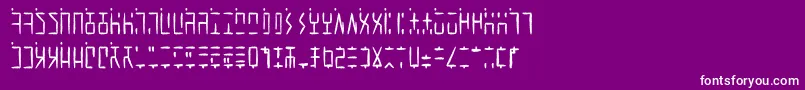 AncientGWritten-fontti – valkoiset fontit violetilla taustalla