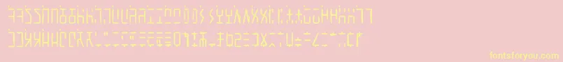 Шрифт AncientGWritten – жёлтые шрифты на розовом фоне