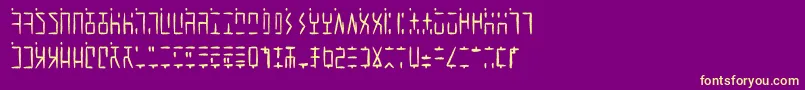 AncientGWritten-Schriftart – Gelbe Schriften auf violettem Hintergrund